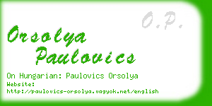 orsolya paulovics business card